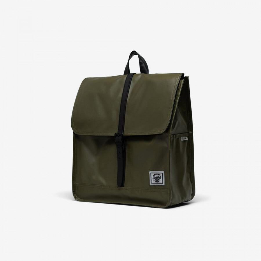 City Backpack Mid-Volume Ivy Green- Weather Resistant - ECRU