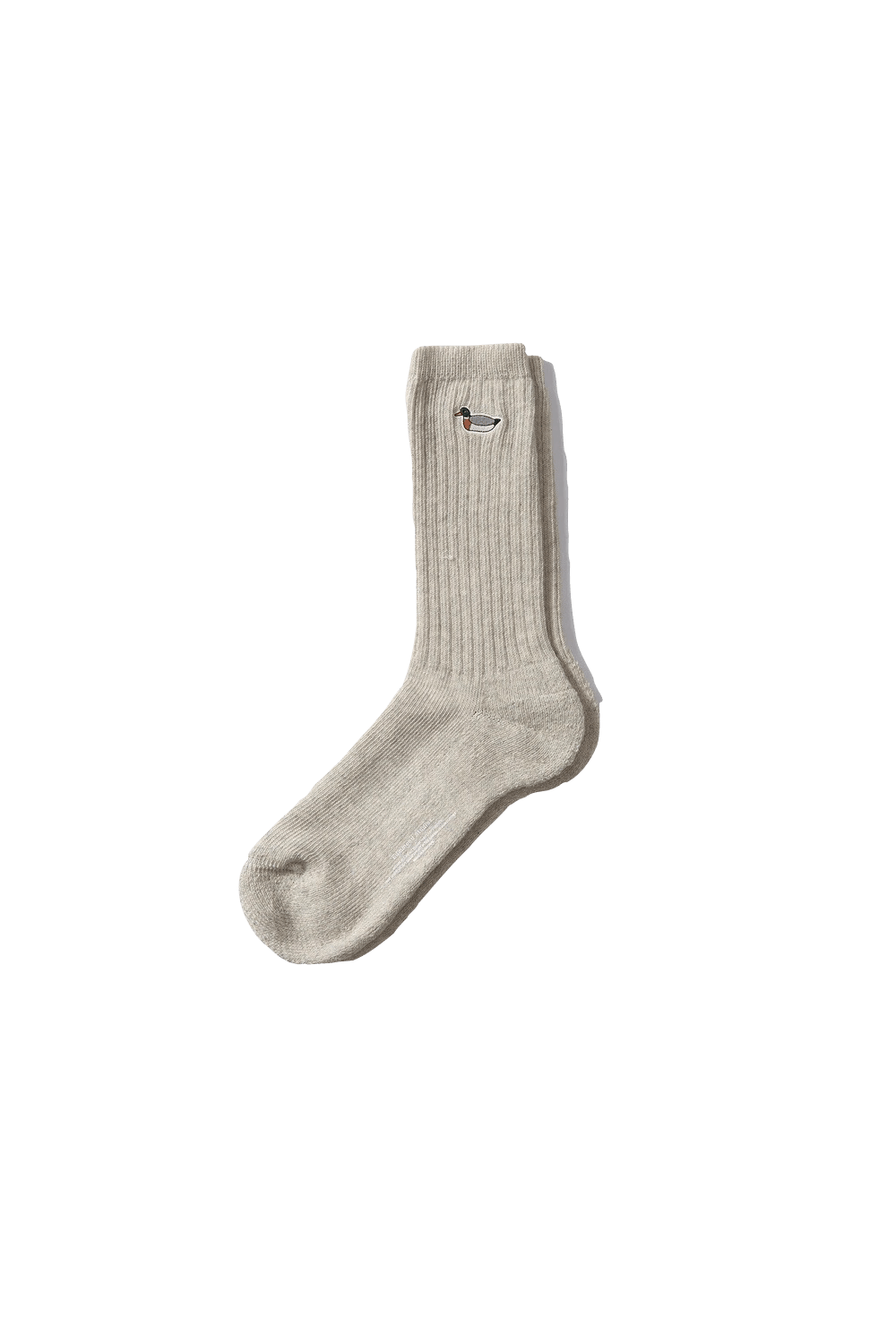Duck Sock Plain Grey Melange - ECRU