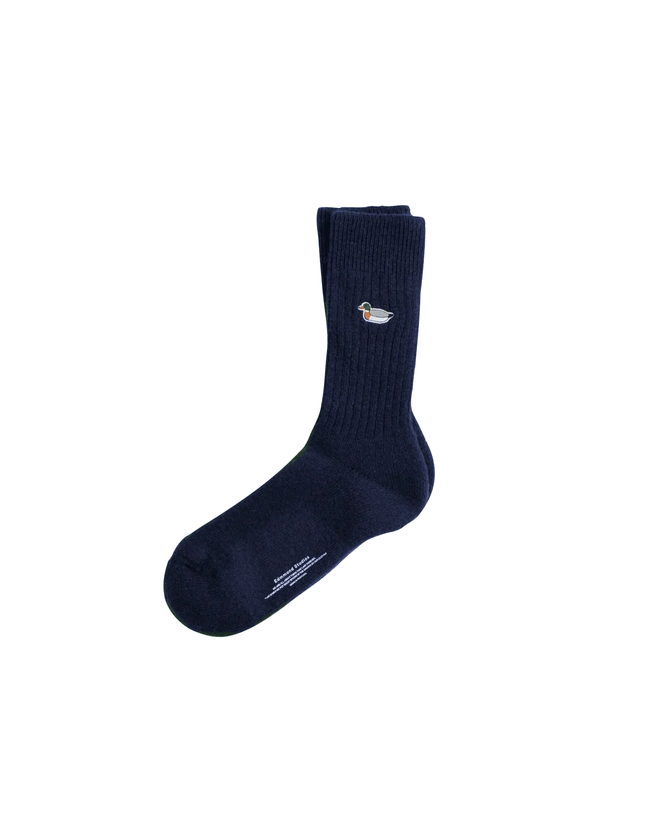 Duck Sock Plain Navy - ECRU