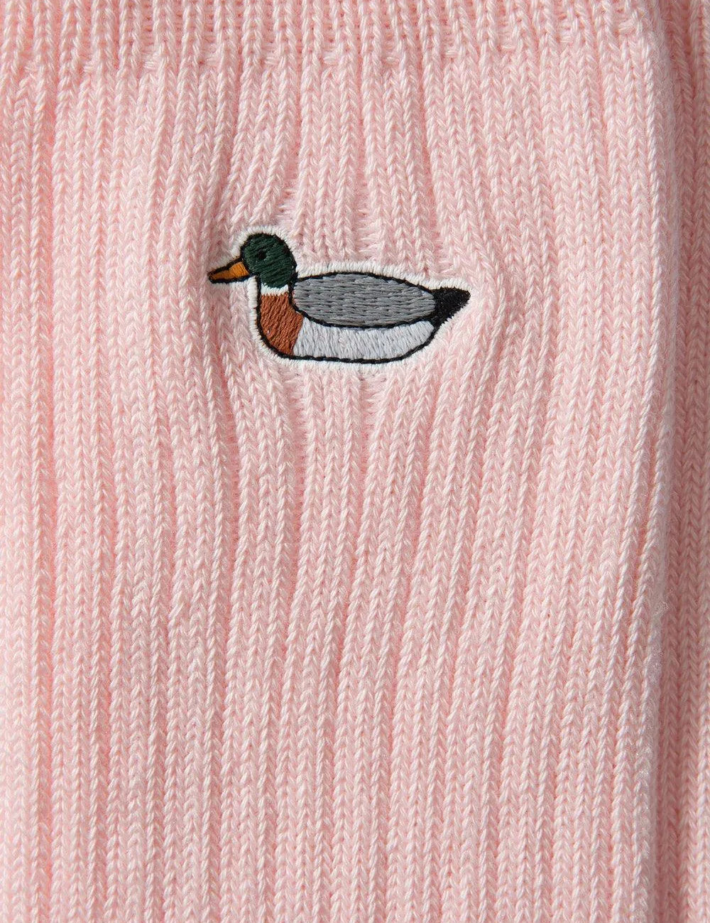 Duck Sock Plain Pink - ECRU