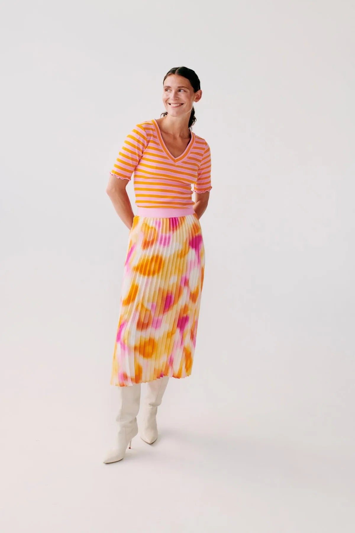 Falda B.Young Elano Raspberry Rose - ECRU