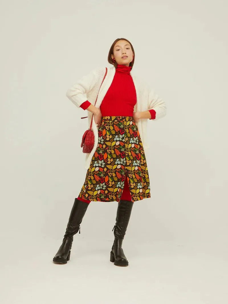 Falda Botones 3/4 Fall - ECRU