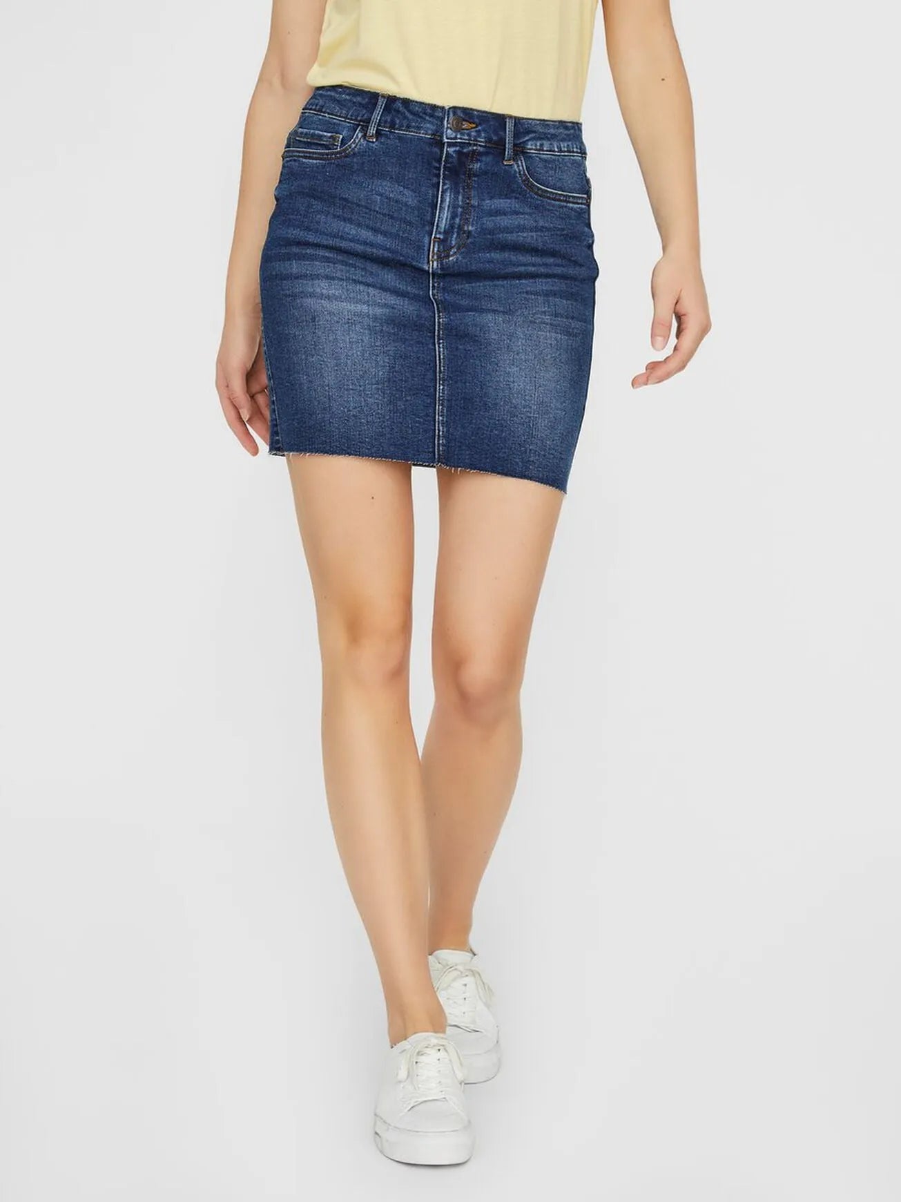 Falda Denim Mini - ECRU