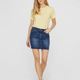 Falda Denim Mini - ECRU
