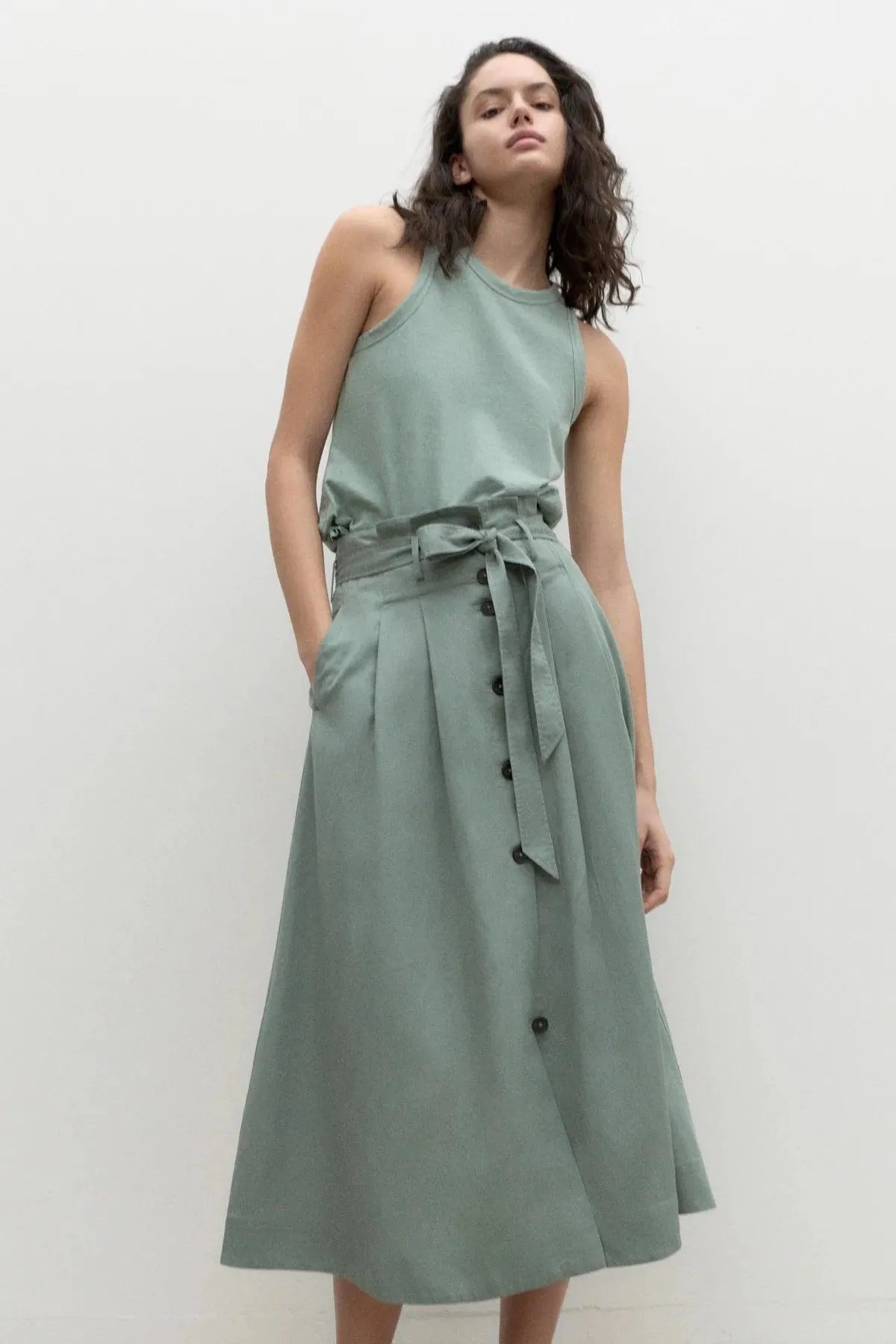 Falda Ecoalf Kioko Thyme - ECRU