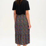 Falda Felicity Tiered Black/Multi, Ditsy Floral - ECRU