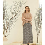 Falda Ginger Navy - ECRU