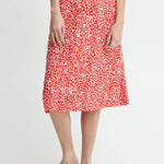 Falda ICHI Carolina Poppy Red - ECRU