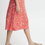 Falda ICHI Carolina Poppy Red - ECRU