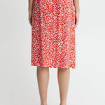 Falda ICHI Carolina Poppy Red - ECRU