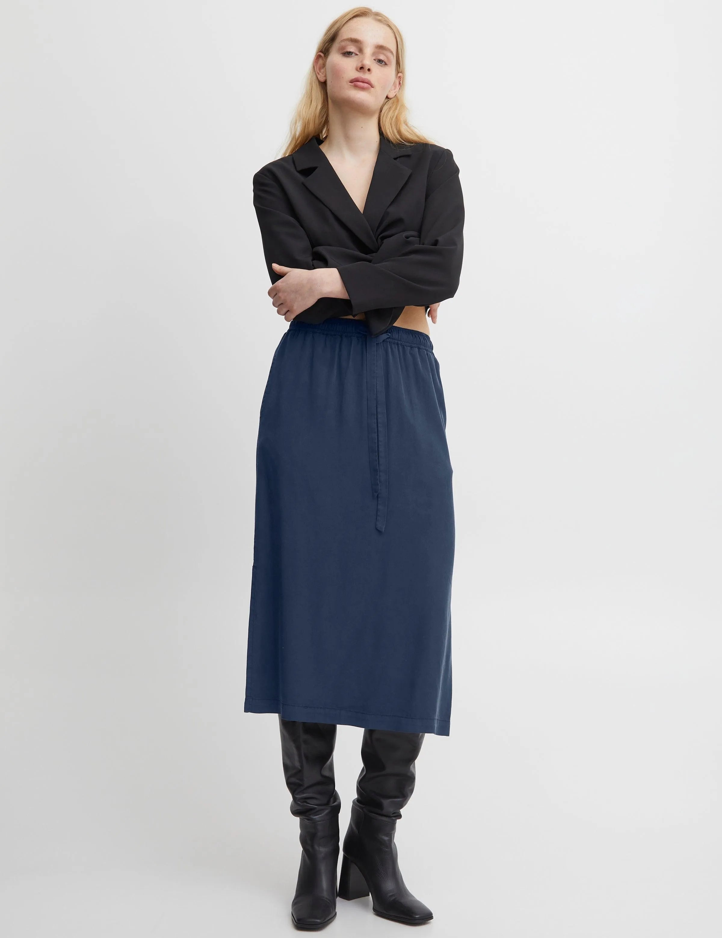 Falda ICHI Filuni Total Eclipse - ECRU