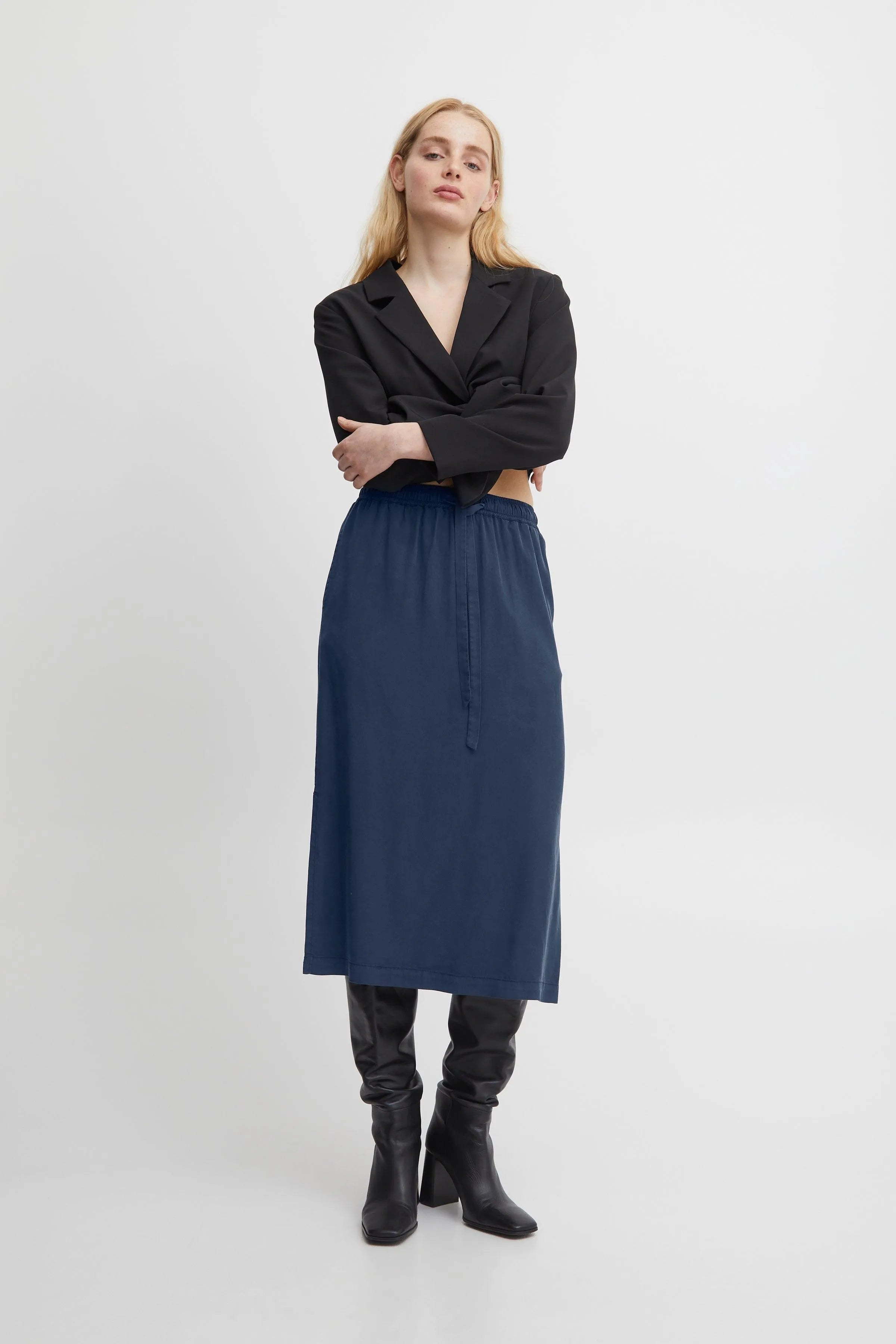 Falda ICHI Filuni Total Eclipse - ECRU