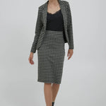 Falda Kate Checky - ECRU