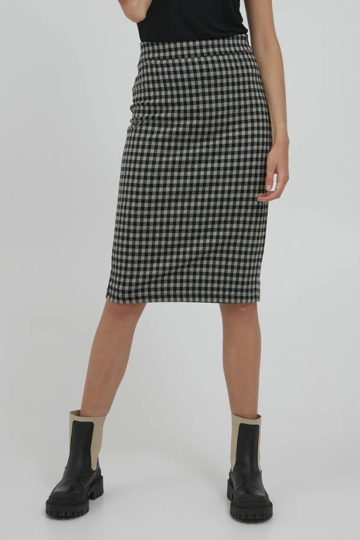 Falda Kate Checky - ECRU