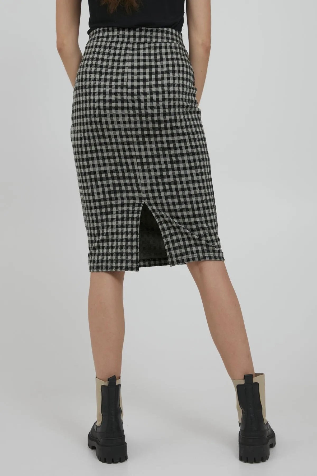 Falda Kate Checky - ECRU