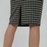 Falda Kate Checky - ECRU