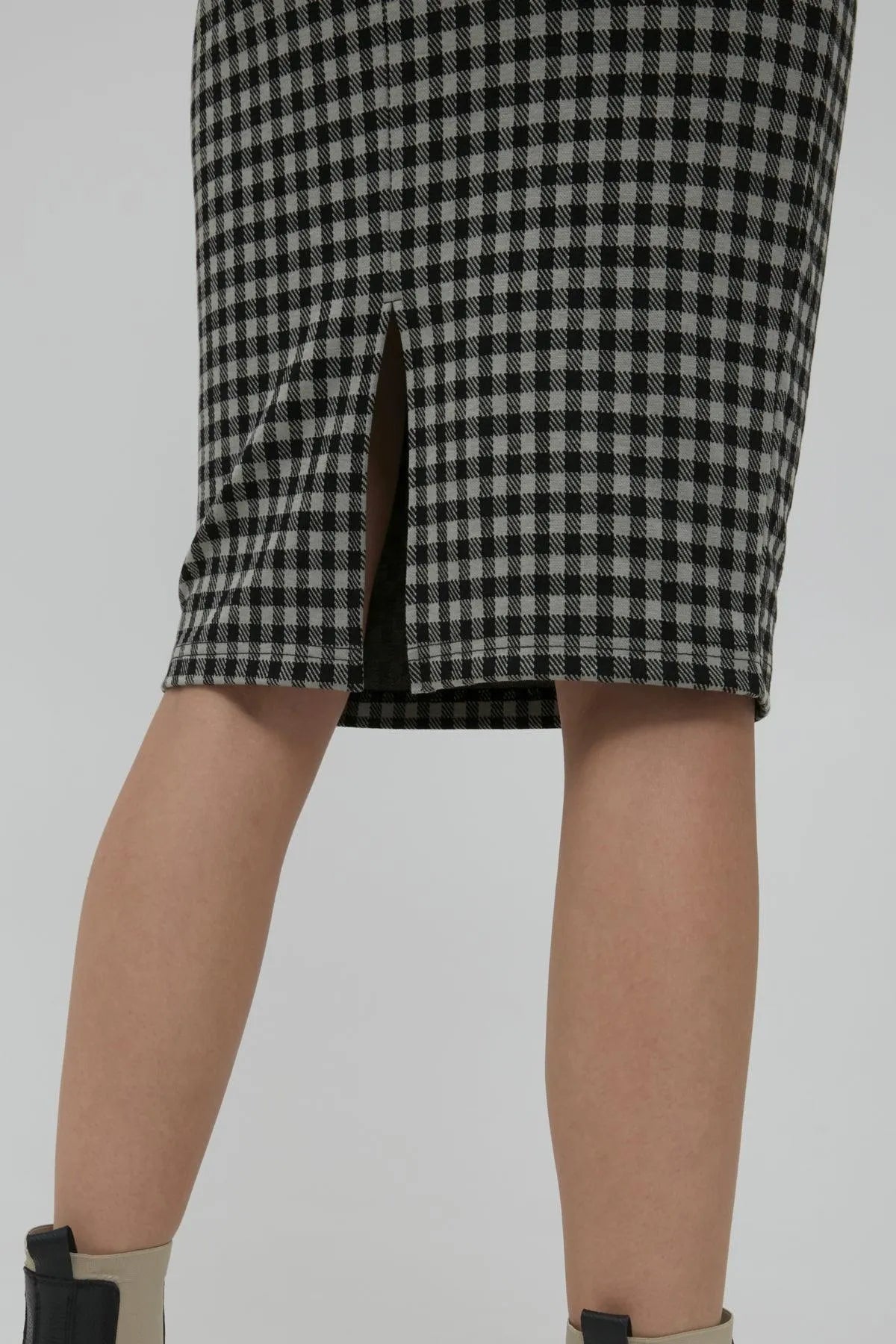 Falda Kate Checky - ECRU