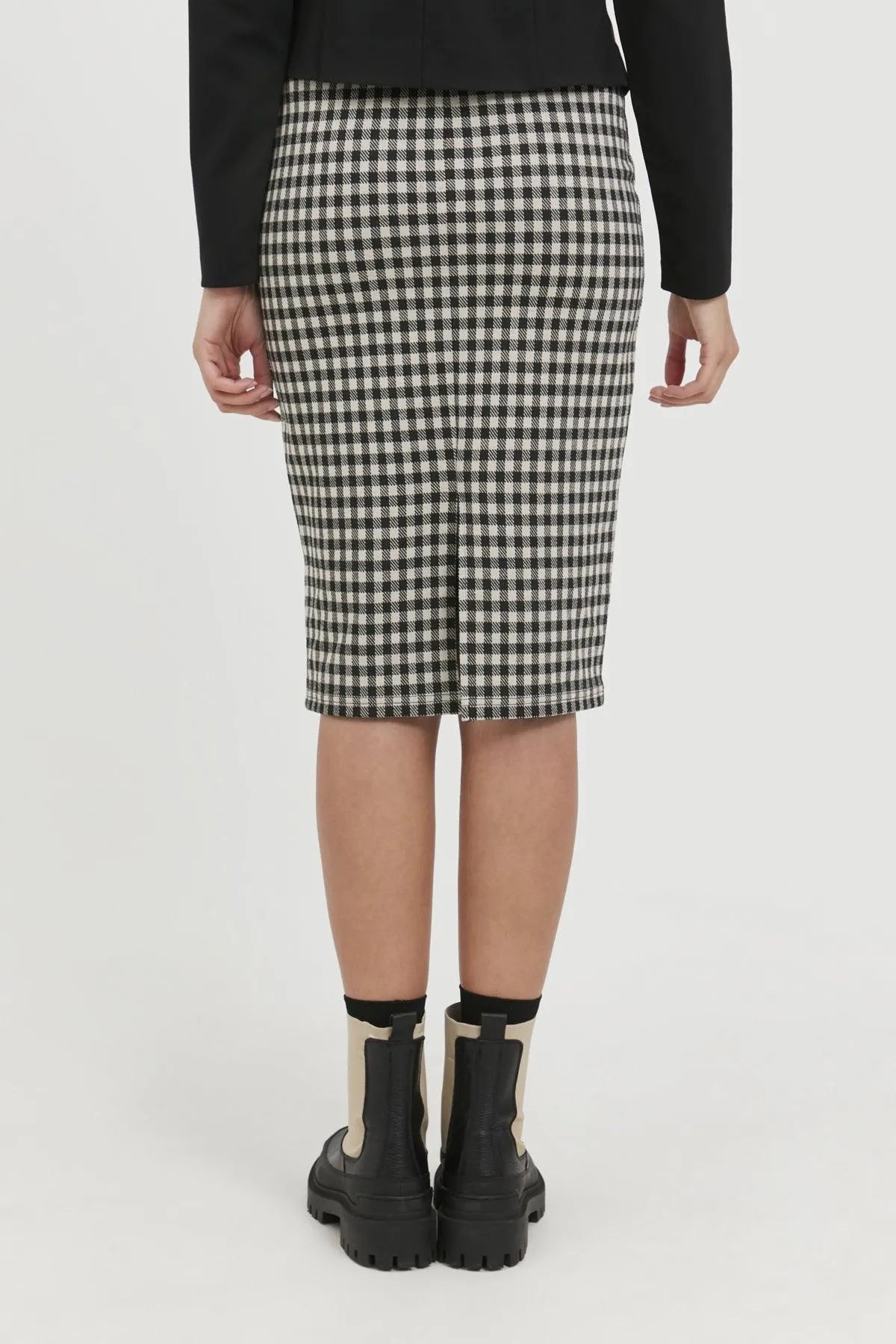 Falda Kate Checky - ECRU