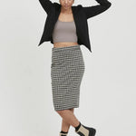 Falda Kate Checky - ECRU