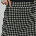 Falda Kate Checky - ECRU