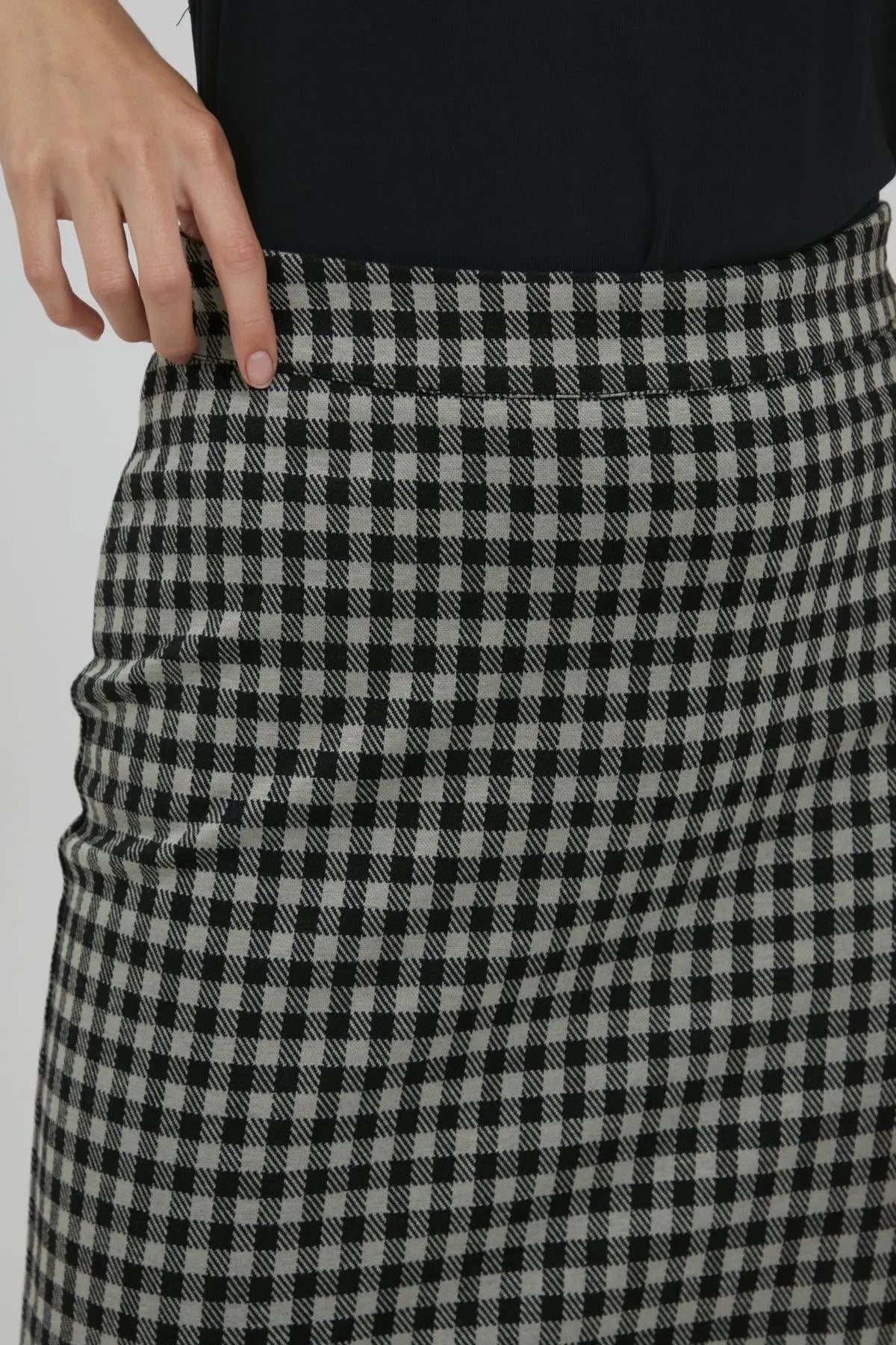 Falda Kate Checky - ECRU