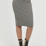 Falda Kate Checky - ECRU