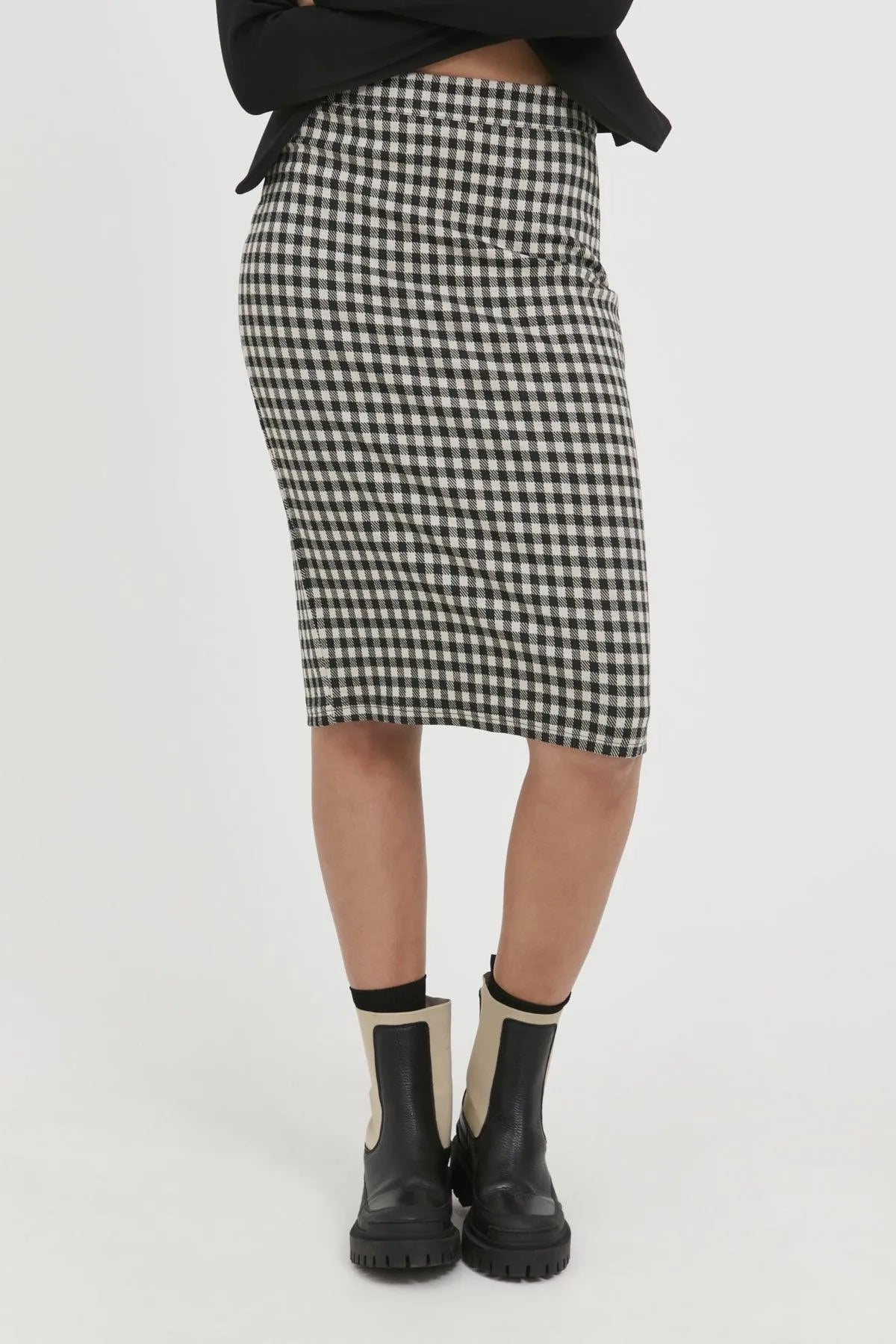 Falda Kate Checky - ECRU