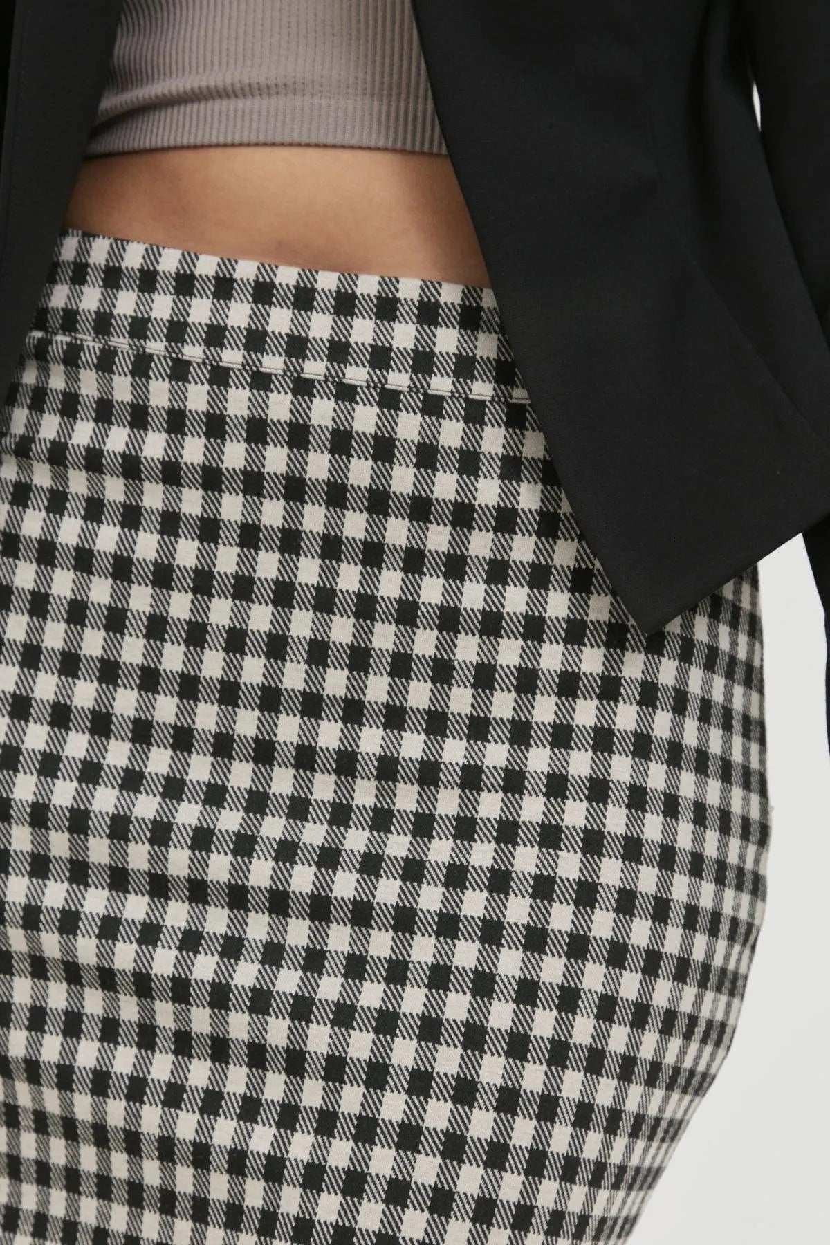 Falda Kate Checky - ECRU