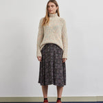 Falda Larga Botones - ECRU