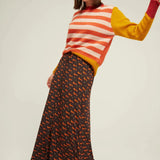 Falda Larga Botones Fox - ECRU