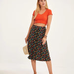 Falda Larga Garden - ECRU