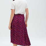 Falda Midi Adelia Burdeos Pétalos de confeti - ECRU