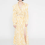 Falda Midi Asimétrica Con Abertura Frontal Estampado Cebra - ECRU