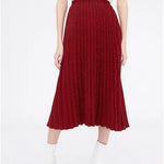 Falda midi con estampado de pata de gallo - ECRU