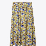 Falda Midi Girasoles - ECRU
