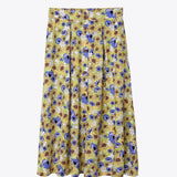 Falda Midi Girasoles - ECRU