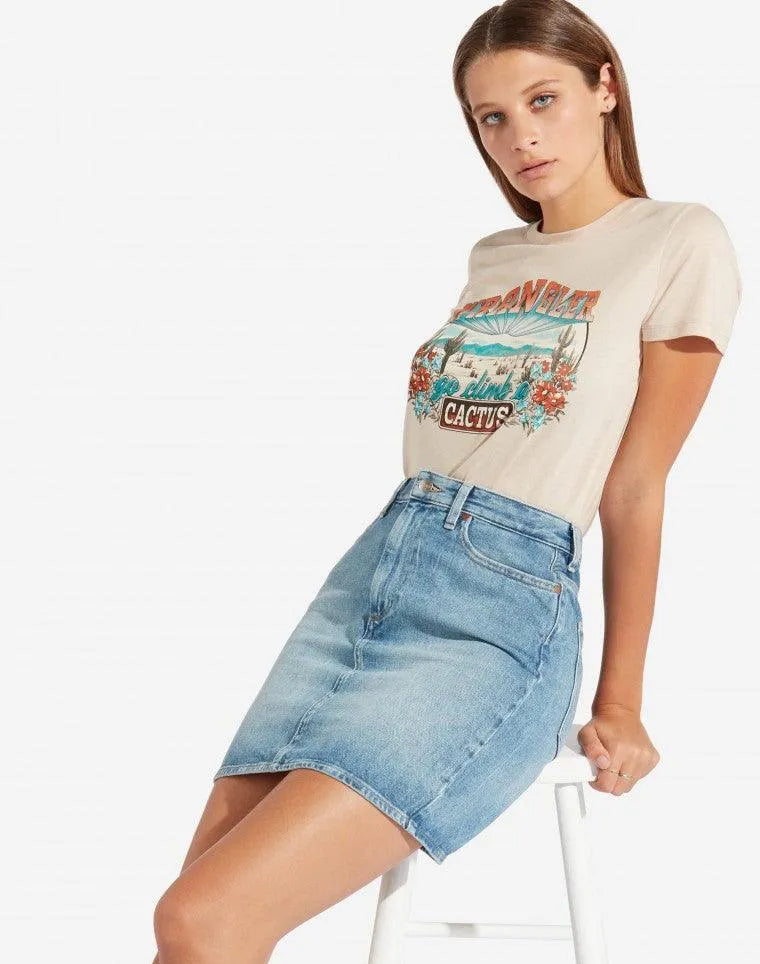 Falda Midi Indigo Beach - ECRU