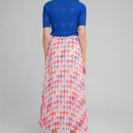 Falda Pata de Gallo Multicolor - ECRU