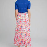 Falda Pata de Gallo Multicolor - ECRU