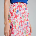 Falda Pata de Gallo Multicolor - ECRU