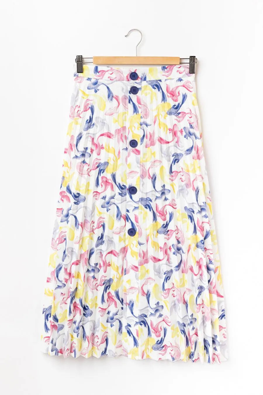 Falda Plisada Acuarela - ECRU