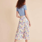 Falda Plisada Acuarela - ECRU