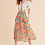 Falda plisada papayas - ECRU