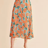 Falda plisada papayas - ECRU