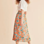 Falda plisada papayas - ECRU