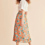 Falda plisada papayas - ECRU