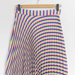 Falda plisada rayas - ECRU