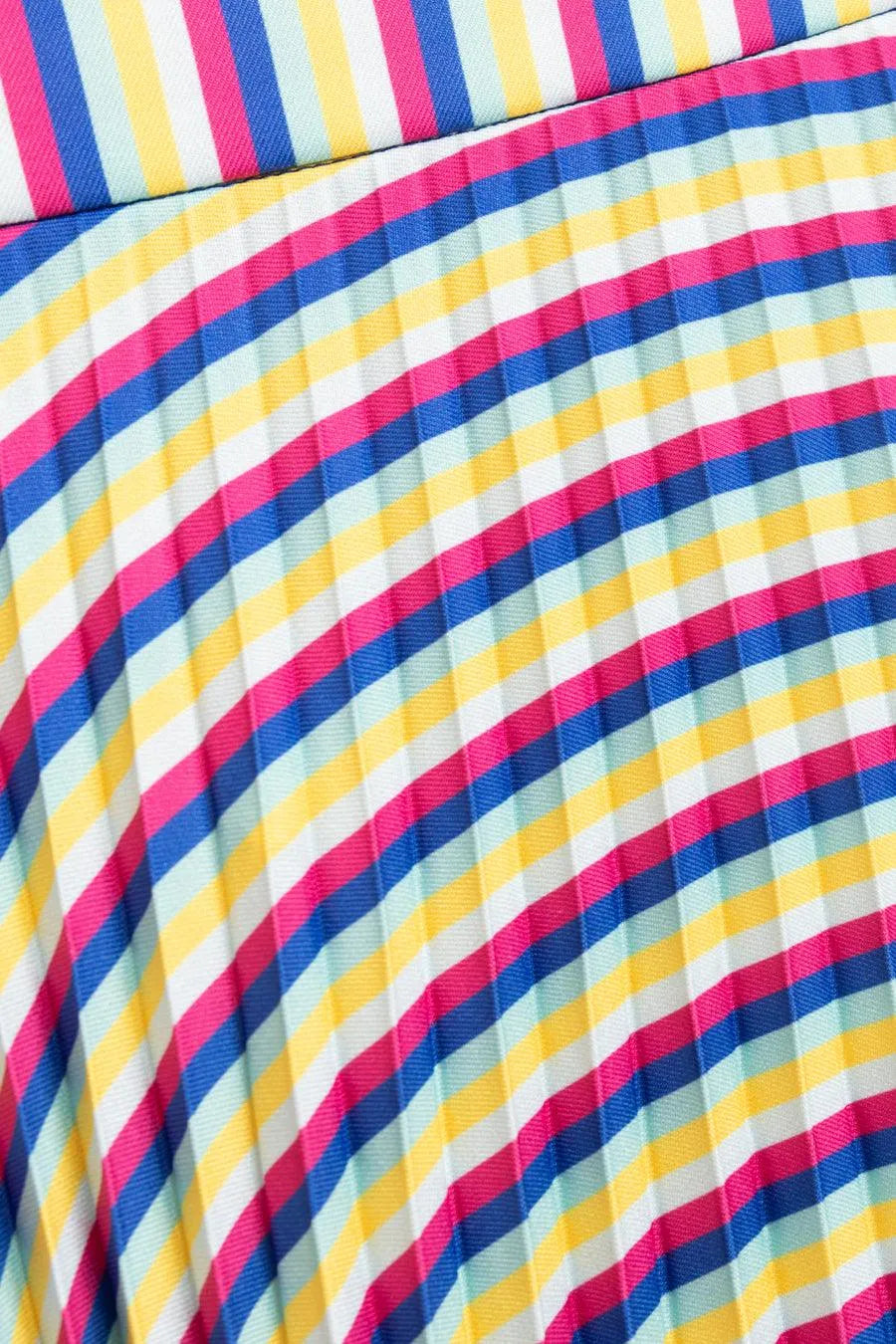 Falda plisada rayas - ECRU