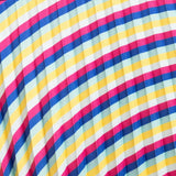 Falda plisada rayas - ECRU