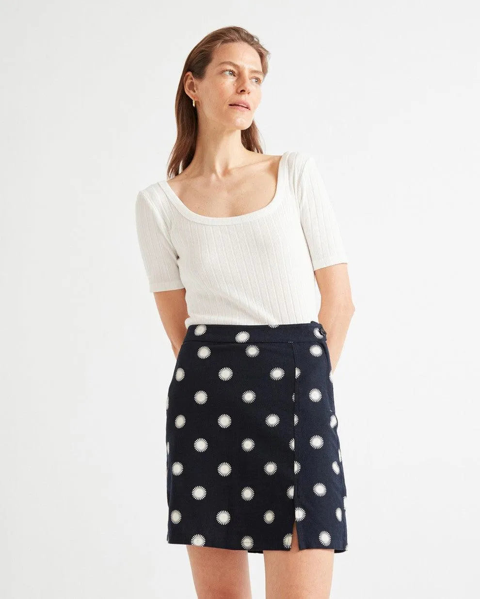 Falda Tulipan Soles - ECRU